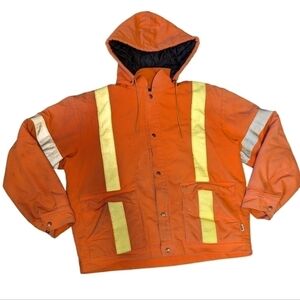 🌻MEN'S AGO High Visibility Work/Safety/Utility Jacket-Orangeb-Size 2X Tall